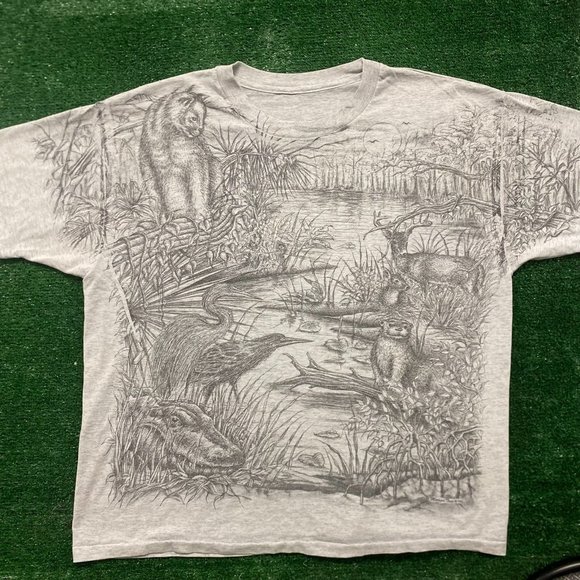 Vintage Other - Vintage 90s Florida Everglades Wildlife T-Shirt Nature Animals Single Stitch